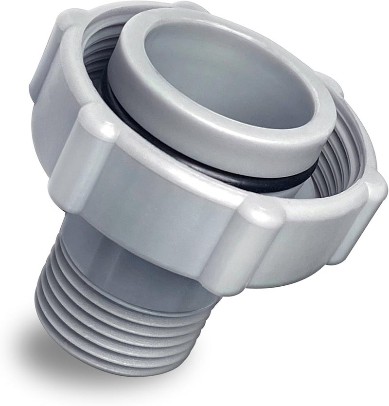 RM Romansk Pool Drain Fitting Connects fits for Coleman Pools, ID1.5-inch Connect To The Bottom Of The Pool and OD1.0-inch Connect To The Garden Pipe - Image 1